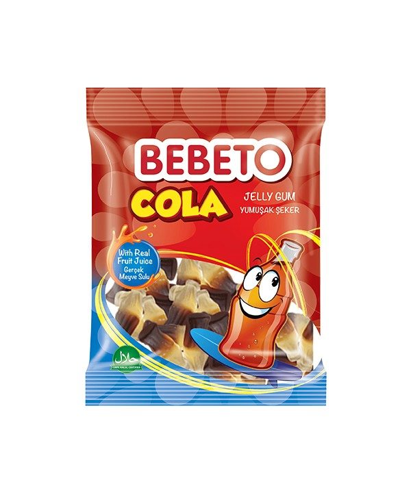 Photo Bonbons Cola – Fabriqué avec du Vrai Jus de Fruit – Bebeto – Halal – Sachet 80gr - Bebeto