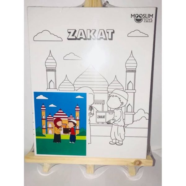 Photo Kit Toile à Peindre – Zakât (Aumône) – CREATIV’ ARKANE – Mooslim Toys - Mooslim Toys