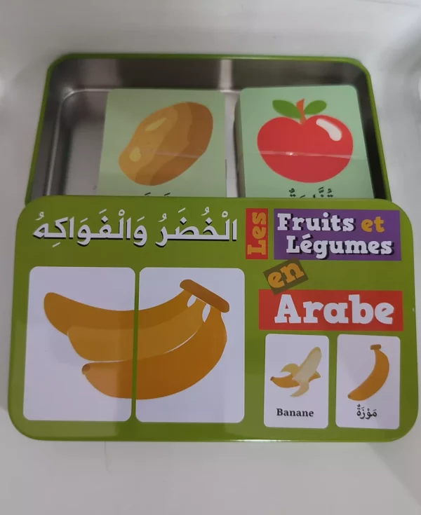 les fruits et légumes en arabe – jeu de carte