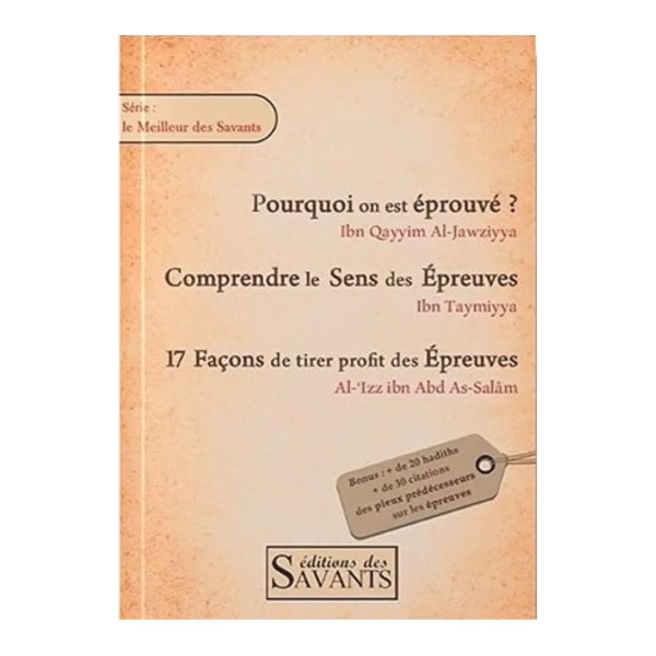 pourquoi on est éprouvé ? – Éditions des savants